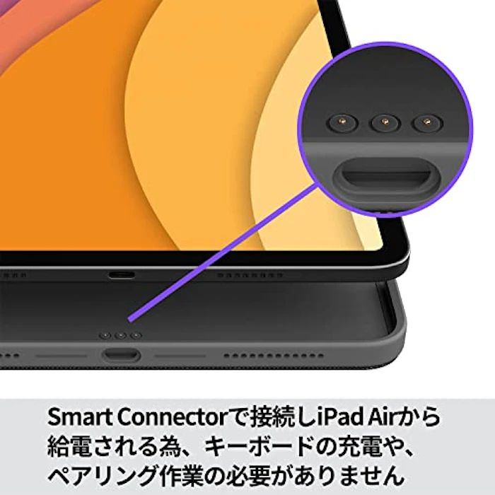 ロジクール Logicool iPad Air 10.9インチ 第5世代 第4世代 対応 トラックパッド付き キーボード一体型ケース Combo Touch iK1095GRAr 日本語キーボード スマートコネクタ キーボード着脱可能 オックスフォードグレー 国内正規品 2年間メーカー保証 6枚目