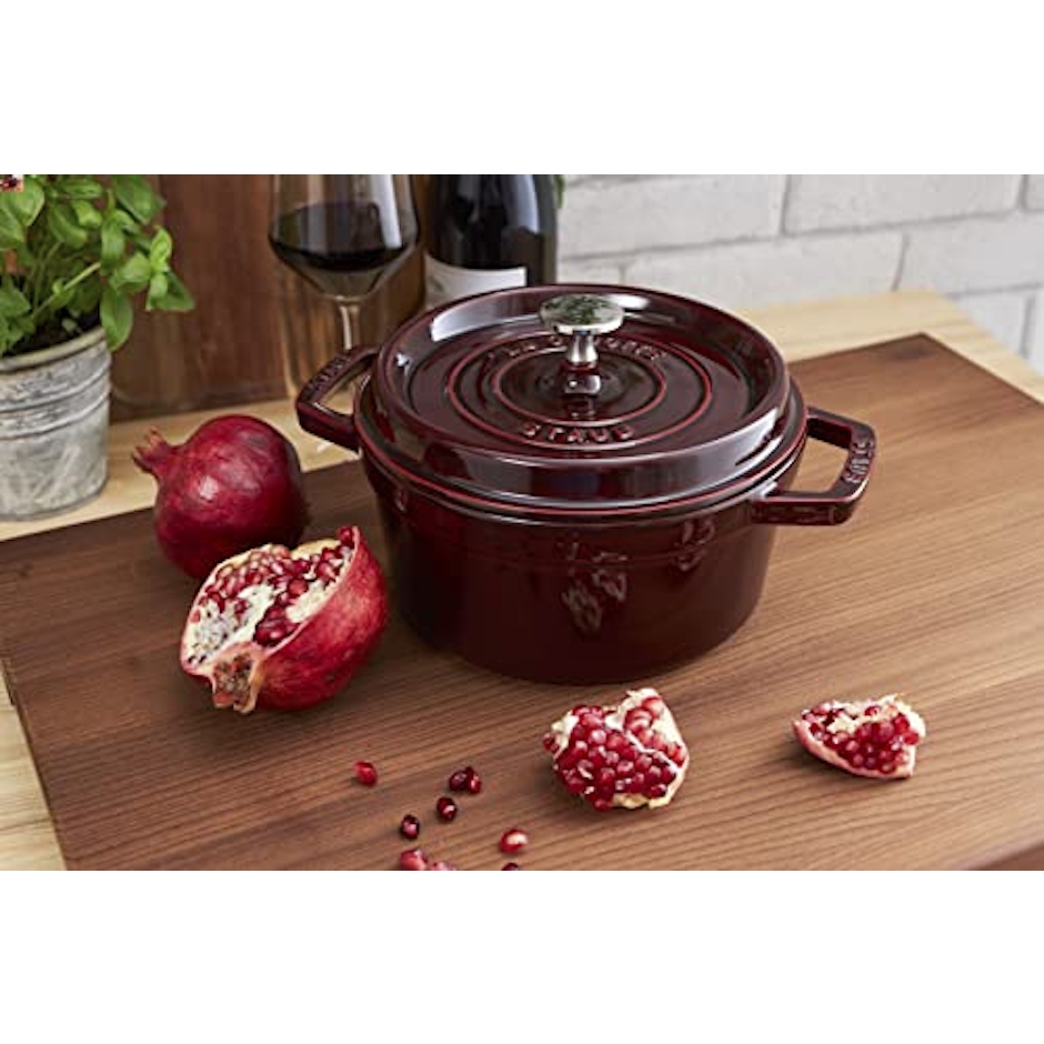 staub ストウブ 「 ピコ ココット ラウンド グレナディンレッド 24cm 」 大きい 両手 鋳物 ホーロー 鍋 IH対応 【日本正規販売品】 La Cocotte Round 40509-357 5枚目