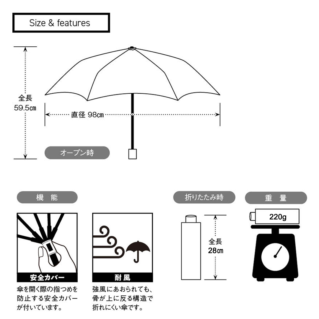 ミッフィー miffy 折りたたみ 傘 レディース キッズ 55cm 手開き 軽量 耐風 雨傘 ミニ コンパクト 子供 ジュニア ボリス  7枚目