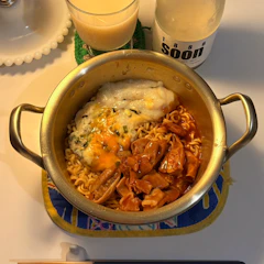青雲商店 青雲商店 韓国ラーメン鍋 アルミ製 14cm 即席ラーメン用 直火対応 軽量 コンパクト 1人用 ふた付 1枚目