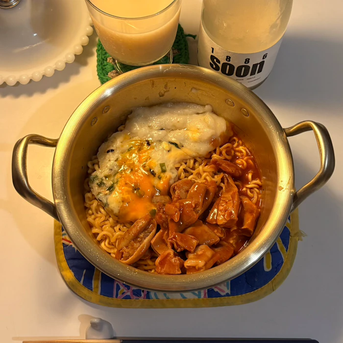 青雲商店 青雲商店 韓国ラーメン鍋 アルミ製 14cm 即席ラーメン用 直火対応 軽量 コンパクト 1人用 ふた付 1枚目