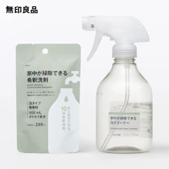 無印良品 家中が掃除できる 希釈洗剤セット 泡クリーナーボトル1本 希釈洗剤1袋入り 1枚目
