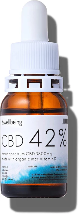 &well being &well being CBDオイル 高濃度 42% オーガニックMCT CBD3800mg CBG CBN 瀬戸内レモン 高知県産ゆず ビタミンD 国内製造 大学教授 ブロードスペクトラム 国産 日本製 CBD オイル 内容量10ml 1枚目