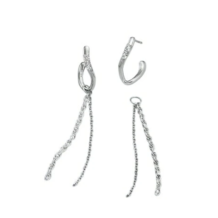 4℃ Spring Summer Season フープ 2way ピアス シルバー 2枚目