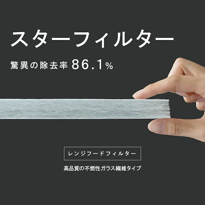 スターフィルター 換気扇フィルター スターターセット 枠3枚+フィルター6枚 4枚目