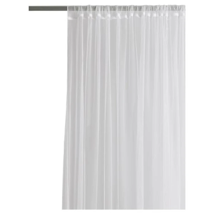 IKEA LILL レースカーテン1組, ホワイト/レースポール通しカーテン, 280x250 cm 4枚目