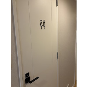 MOHEIM モヘイム(MOHEIM) SIGNS RESTROOM レストルーム トイレサイン Men Women 男性 女性 (黒) 1枚目