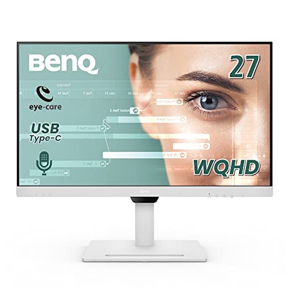 BenQ アイケアモニター GW2790QT (27インチ/WQHD/IPS/USB Type-C 65W給電/HDMI/DP/ノイズキャンセリングマイク内蔵/ノイズフィルタースピーカー付き(2W×2)/デイジーチェーン/コーディングモード/輝度自動調整機能(B.I. Gen2)搭載/ブルーライト軽減プラス/フリッカーフリー/カラーユニバーサルモード/高さ調整/回転(ピボット)機能 1枚目