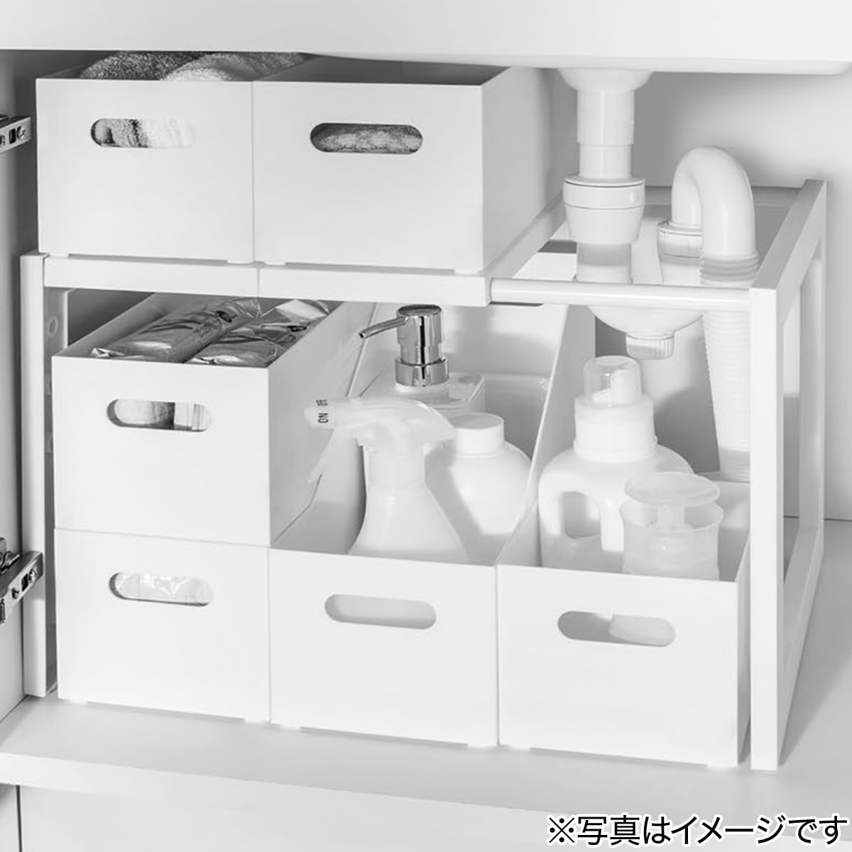 エントリーで+P5倍！ [幅29 (伸長時45) cm] 伸縮フリーラック クラネ (幅29～45cm) ニトリ 【玄関先迄納品】 【記念祭価格： 3/31まで】 3枚目