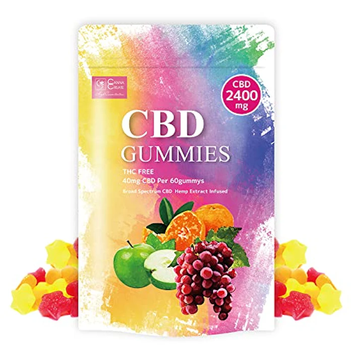 CANNA CREATE CANNA CREATE CBD グミ 大容量 60粒【高濃度 CBD2400mg / 1粒40mg】スイス産 ブロードスペクトラム Gummies テルペン カンナクリエイト 国内製造 1枚目