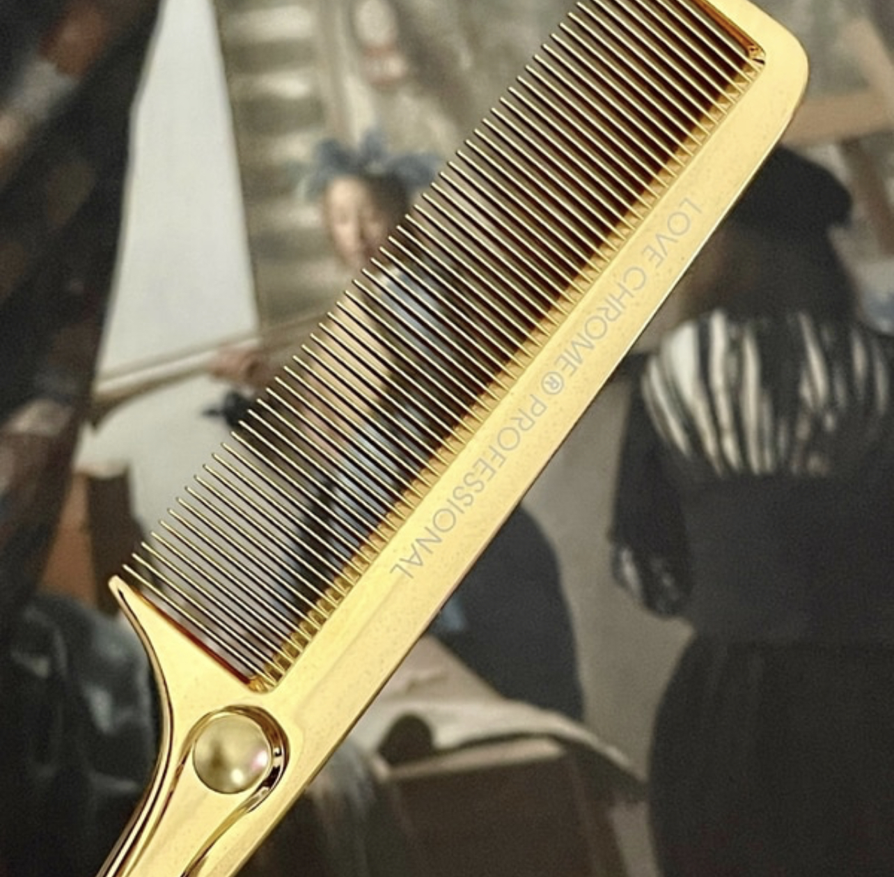 ラブクロム ラブクロム K24GPリングコーム ゴールド [公式ショップ] プロフェッショナル向けコーム/LOVE CHROME K24GP RING COMB GOLD 2枚目