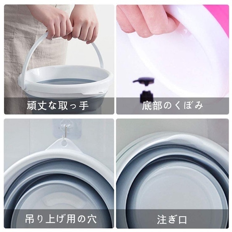 RULAYMAN 折りたたみ ソフトバケツ 10L 3枚目