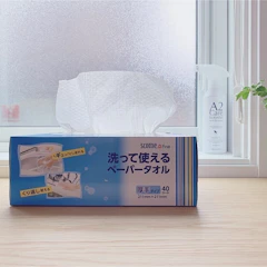 スコッティ ファイン 洗って使える ペーパータオル 40シート ボックスタイプ 1枚目