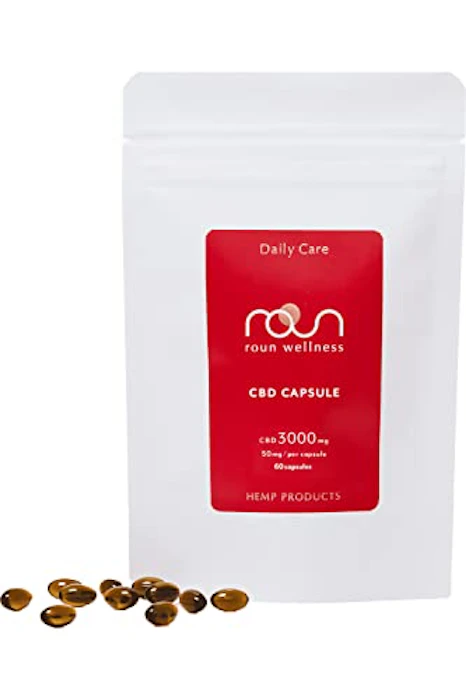 roun roun ラウン CBD オイル カプセル サプリメント CBD 3000mg配合 1粒50mg 60粒入 高濃度 日本製 ブロードスペクトラム 1枚目