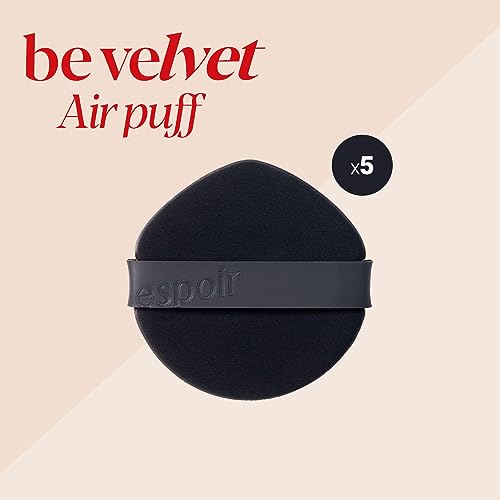 espoir ビーベルベットエアーパフ 5個入り BE VELVET AIR PUFF クッションファンデ メイク用パフ 化粧スポンジ しずく型 ふわふわ高密着 韓国コスメ エスポア公式 2枚目