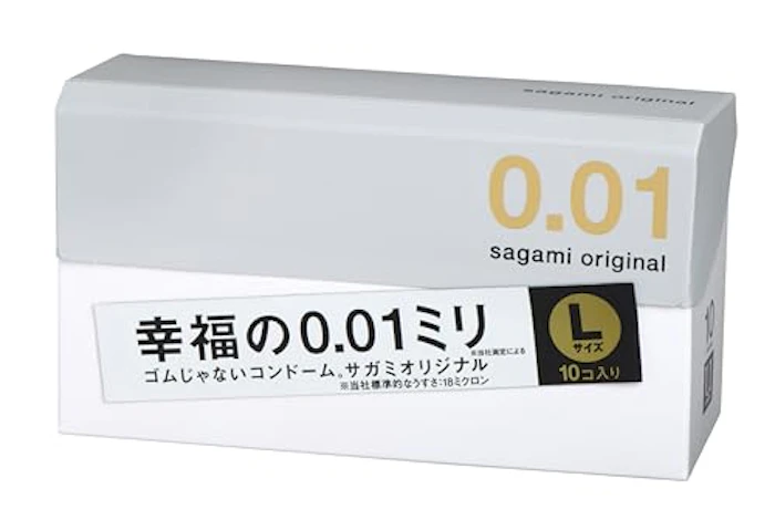 【単品】 サガミオリジナル001 コンドーム 薄型 ポリウレタン製 0.01ミリ Lサイズ 10個入 1枚目