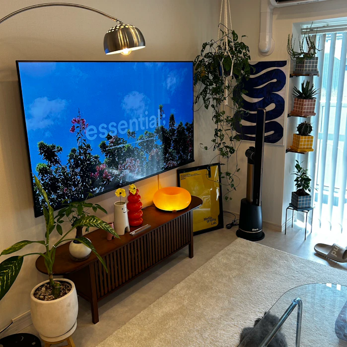 Jinchuan Jinchuan ローボード テレビボード 竹製 TV台 リビング収納 脚付き 掃除ロボット対応 天然竹 ナチュラル リビング 寝室 玄関 オフィス 幅140×奥行31×高さ42cm 2枚目