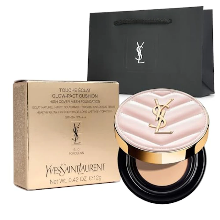 YVES SAINT LAURENT 【国内正規品】Yves Saint Laurent イヴサンローラン ラディアント タッチ グロウパクト SPF50+ PA++++ (#B10 最も明るい肌色) 12g クッションファンデーション 艶 ツヤ 潤い 透明感 メークアップ 誕生日 母の日 記念日 ホワイトデー お返し クリスマスプ プレゼント ギフト コスメ 化粧品 レディース ショッパー付き 2枚目