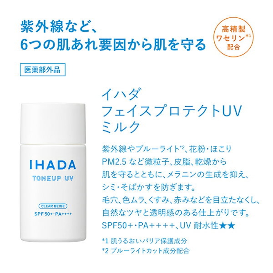 「ポイント10倍 3月4日20:00〜6日23:59」 イハダ 薬用フェイスプロテクトUV ミルク 本体/無香料 30ml 日焼け止め アットコスメ 3枚目