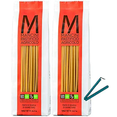 マンチーニ スパゲッティ (2.2mm) 1kg ×2個 セット + 便利な袋止めクリップ付 パスタ スパゲッティ 1枚目