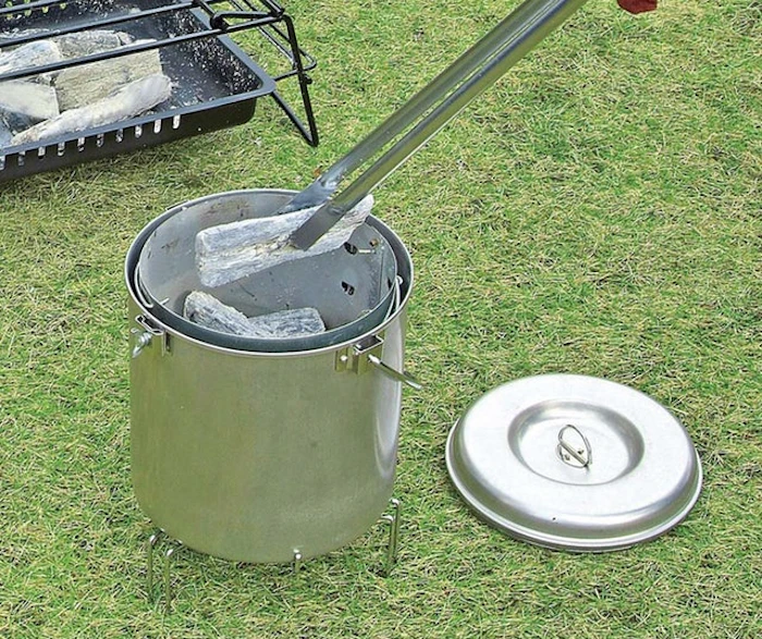 キャプテンスタッグ 大型火消しつぼ 火起し器セット M-6625 9枚目