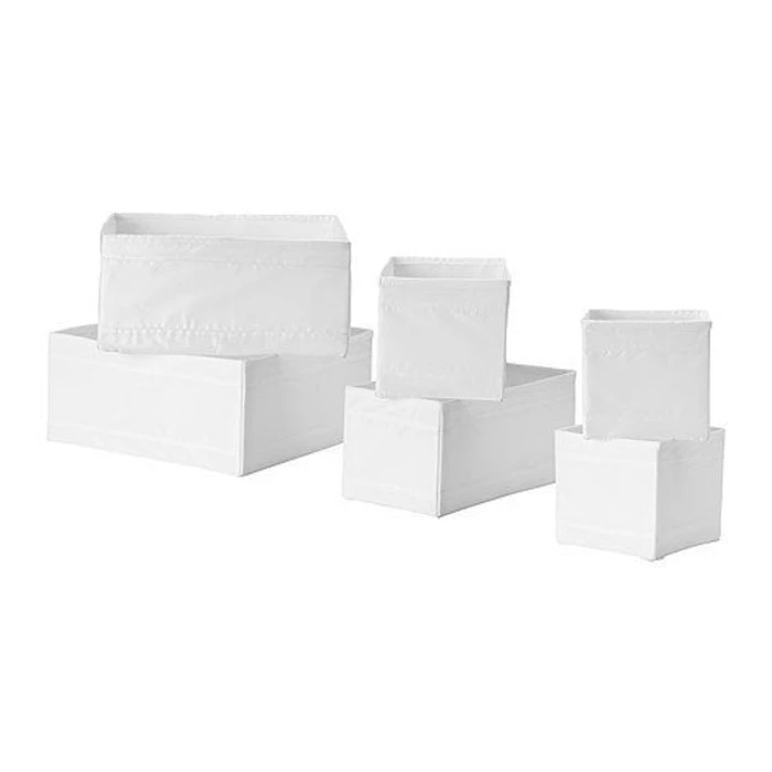 IKEA SKUBB ボックス6点セット ホワイト 80192632 4枚目
