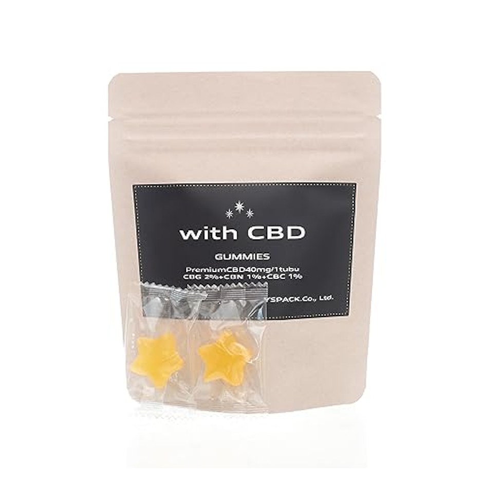withCBD with CBD プレミアム CBDグミ パイン味 1粒40mg高濃度配合 10粒入り 日本製 1枚目