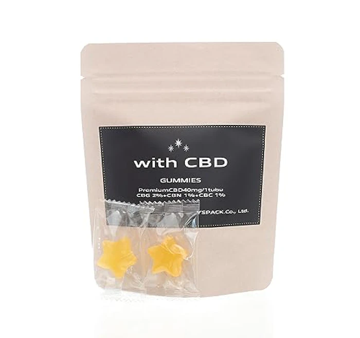 withCBD with CBD プレミアム CBDグミ パイン味 1粒40mg高濃度配合 10粒入り 日本製 1枚目