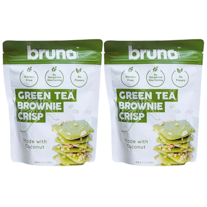 ブルーノ クリスピー ブラウニー 60g グリーンティー 2袋 グルテンフリー 小麦粉不使用 ココナッツ粉 ヘルシー クランチ食感 抹茶 クッキー スナック おやつ お菓子 7RabbitRiograndeオリジナルステッカー付 【商標登録番号 第6667215】 2枚目