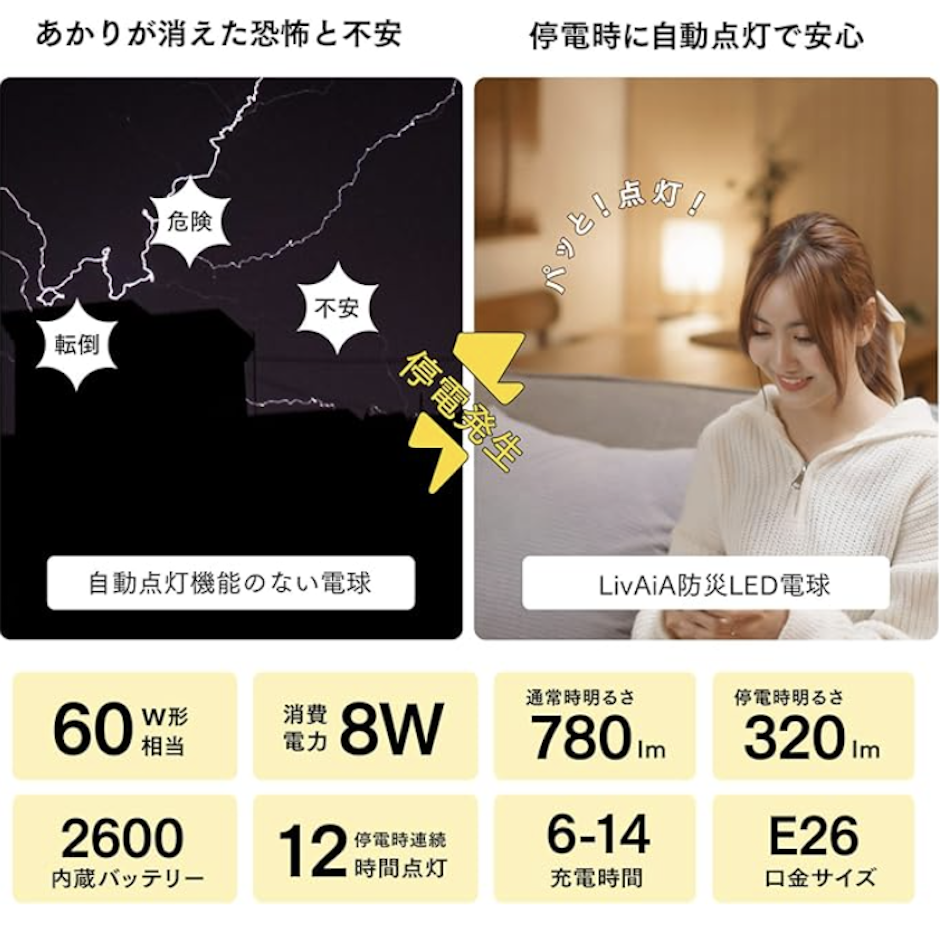 株式会社ビザイア 音声操作防災LED電球 6枚目