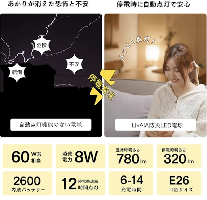 株式会社ビザイア 音声操作防災LED電球 6枚目