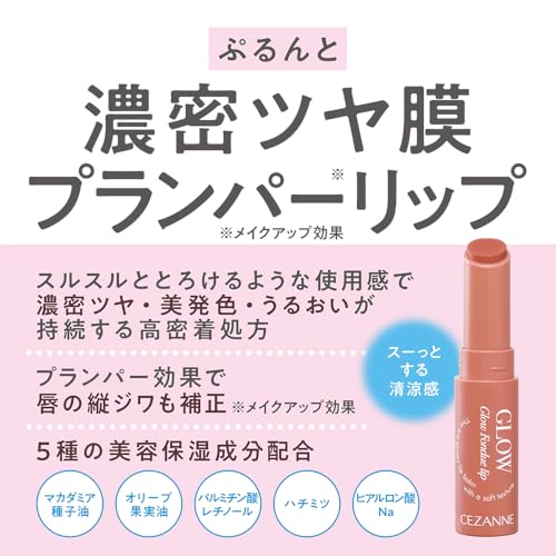 セザンヌ化粧品 グロウフォンデュリップ 02 レイジーローズ 4枚目