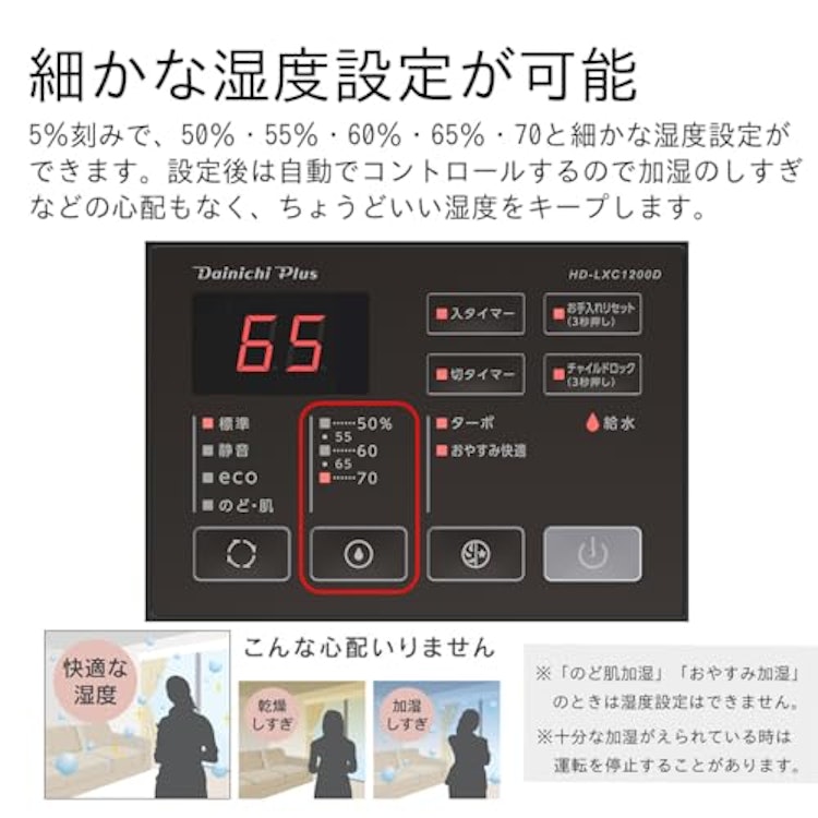 ダイニチ ハイブリッド式加湿器 HD-LX1225 5枚目