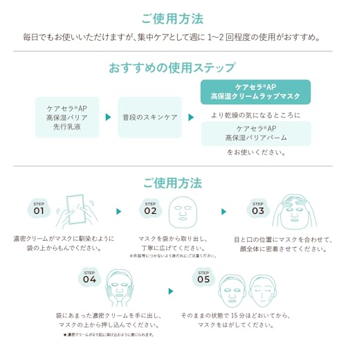 ケアセラ ＡＰ高保湿クリームラップマスク 5枚目