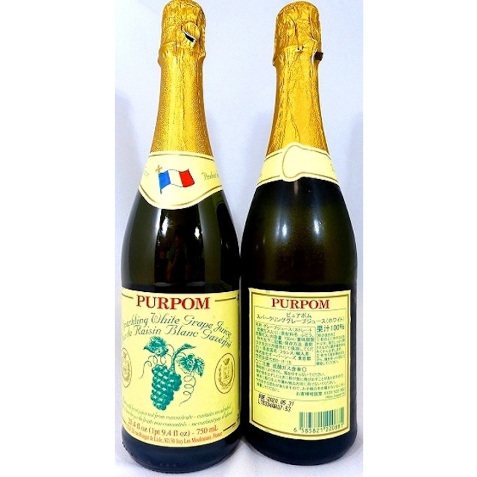 ピュアポム スパークリングホワイトグレープジュース 750ml 1枚目