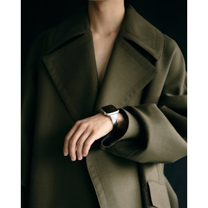 h'eres Apple Watch vintage - like silver band 1枚目