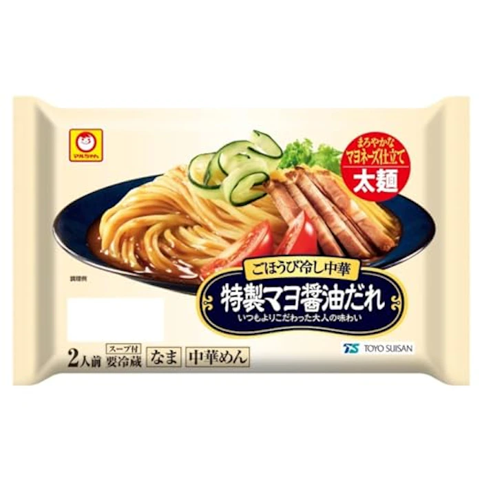 東洋水産 マルちゃん ごほうび冷し中華 特製マヨ醤油だれ 2人前 1枚目