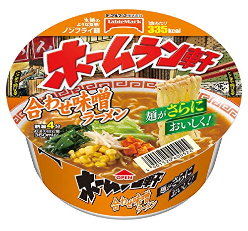 テーブルマーク ホームラン軒合わせ味噌ラーメン 106g×12個 1枚目
