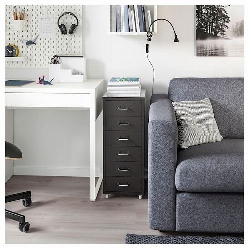 IKEA IKEA イケア 引き出しユニット キャスター付き ブラック 黒 28x69cm d00341971 HELMER ヘルメル インテリア雑貨 収納家具 チェスト 引き出し収納 おしゃれ シンプル 北欧 かわいい オフィス 4枚目