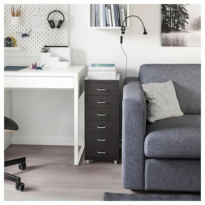 IKEA IKEA イケア 引き出しユニット キャスター付き ブラック 黒 28x69cm d00341971 HELMER ヘルメル インテリア雑貨 収納家具 チェスト 引き出し収納 おしゃれ シンプル 北欧 かわいい オフィス 4枚目