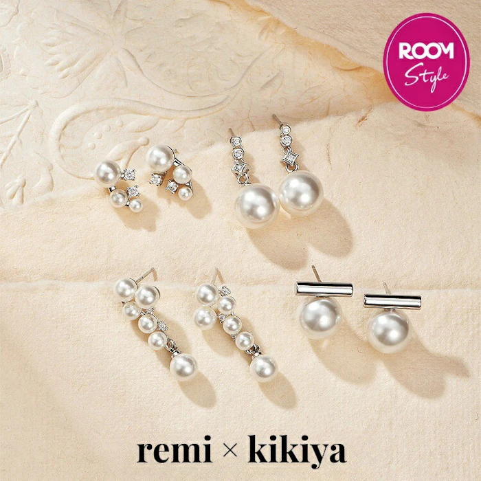 ピアス remi.さんコラボ ROOMコラボ 4種 レディース パールピアス 淡水パール 華奢 シルバー k18 仕上 ニッケルフリー アクセサリー 金属アレルギー 対応 ピアス 母の日 ホワイトデークリスマス 誕生日プレゼント レディース シンプル ジュエリー kikiya 1枚目