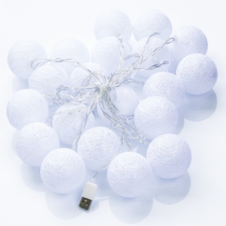Bidason 4M 20球 LED ボールストリング ストリングライト ウォームホワイト 5枚目