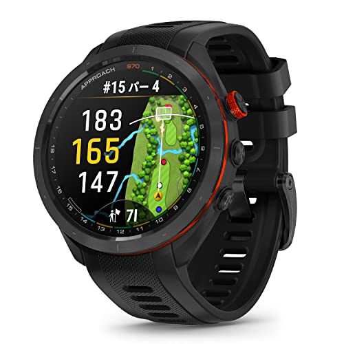 GARMIN ガーミン(GARMIN) Approach S70 47mm Black AMOLED(有機EL)ディスプレイ搭載 ゴルフウォッチ GPSマップ Suica対応 バーチャルキャディ 010-02746-22 【日本正規品】 1枚目