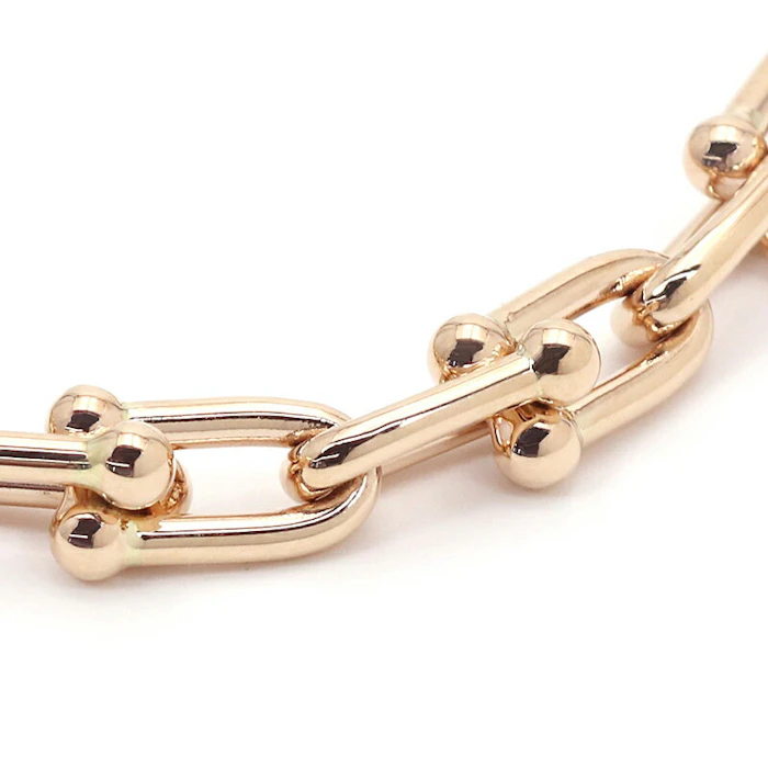 Tiffany&Co. ティファニー ハードウェア スモール リンク ブレスレット イエローゴールド 3枚目