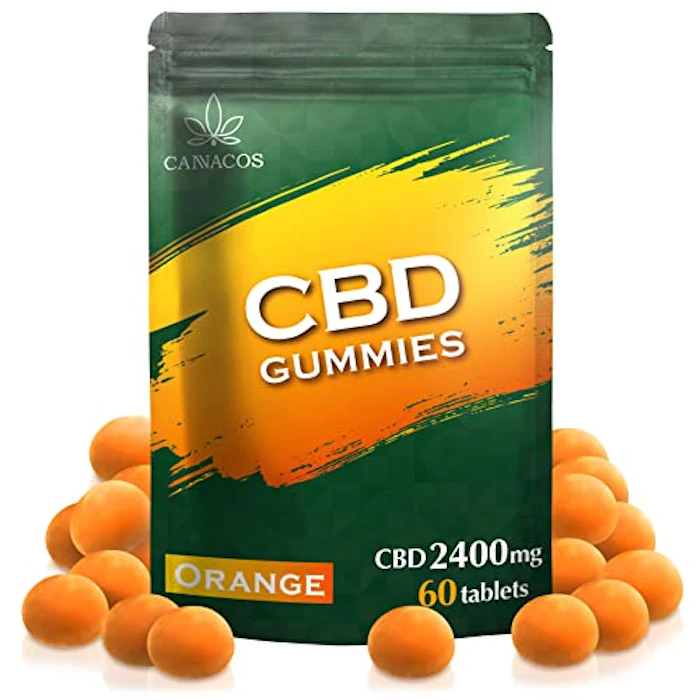 CANNACOS CANNACOS CBD グミ CBD2400mg 1粒CBD40mg 高濃度 ブロードスペクトラム ジューシーオレンジ 60粒 1枚目