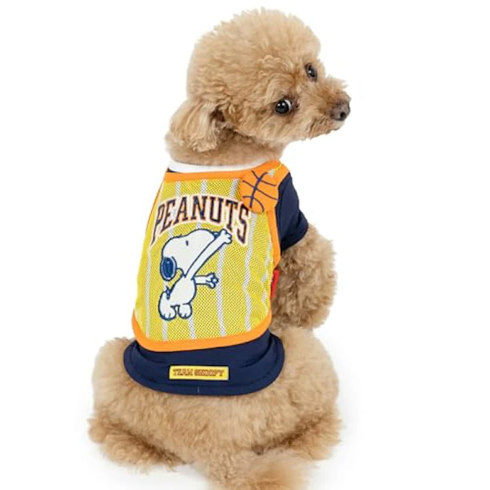 スヌーピー ペットパラダイス スヌーピー 犬 服 夏 トップス Tシャツ バスケットボール 小型犬 DS 犬服 犬の服 ペット服 ドッグウェア クール 接触冷感 注目 1枚目