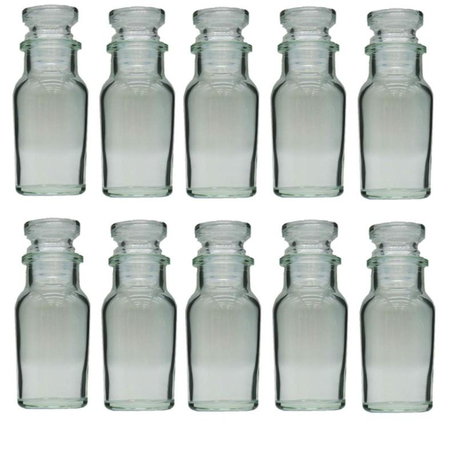 ガラスビン.comスパイスボトル ワグナービン ガラス蓋 60ml -10本セット- 1枚目