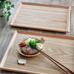 かりん本舗 木製トレー 船型 大 40×30cm(白木) 1枚目