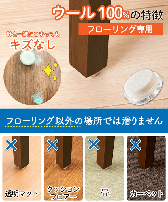 株式会社シェリー 椅子脚カバー カルガルー サステナ 26mm 9枚目