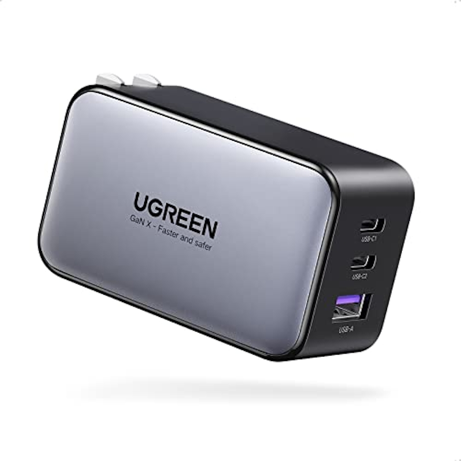 Ugreen Group Limited UGREEN Nexode 65W USB-C充電器 PD 充電器 2USB-Cポートと1USB-Aポート GaN窒化ガリウム PPS規格対応 急速充電器 折り畳み式 MacBook iPad Pro iPhone Galaxy Android各種 その他USB-C機器対応 PSE技術基準適合 ブラック 1枚目